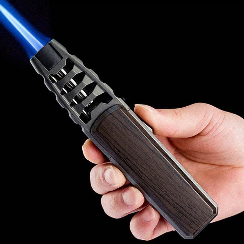 2023 Kitchen Outdoor BBQ Metal Windproof Cigar Big Jet Flames Lighter