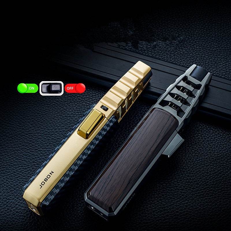 2023 Kitchen Outdoor BBQ Metal Windproof Cigar Big Jet Flames Lighter