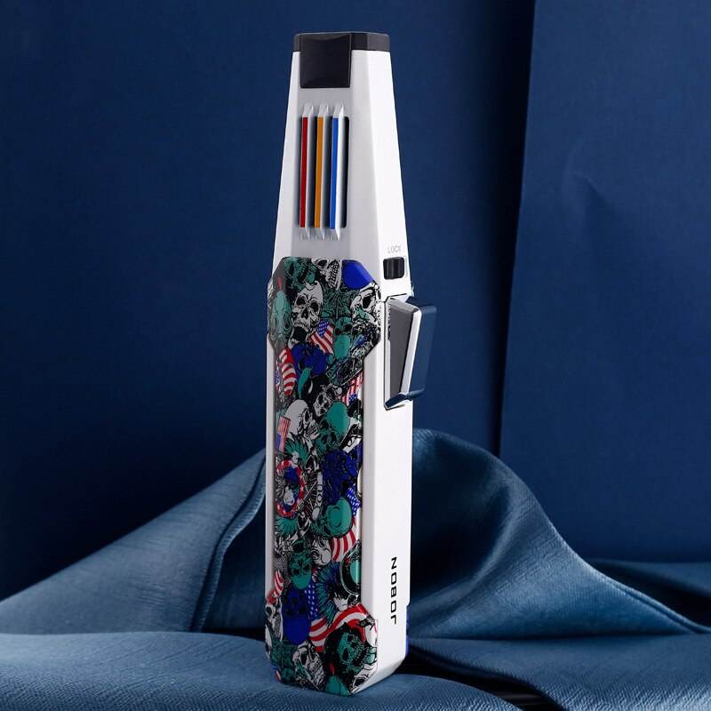 2023 Kitchen Outdoor BBQ Metal Windproof Cigar Big Jet Flames Lighter
