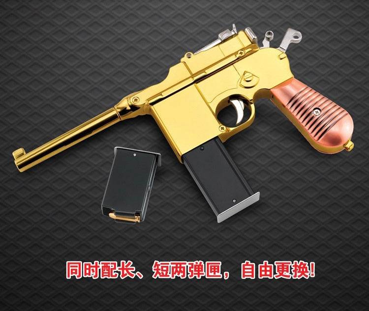 New 1:2.05 Mauser Military Pistal Metal Model Detachable