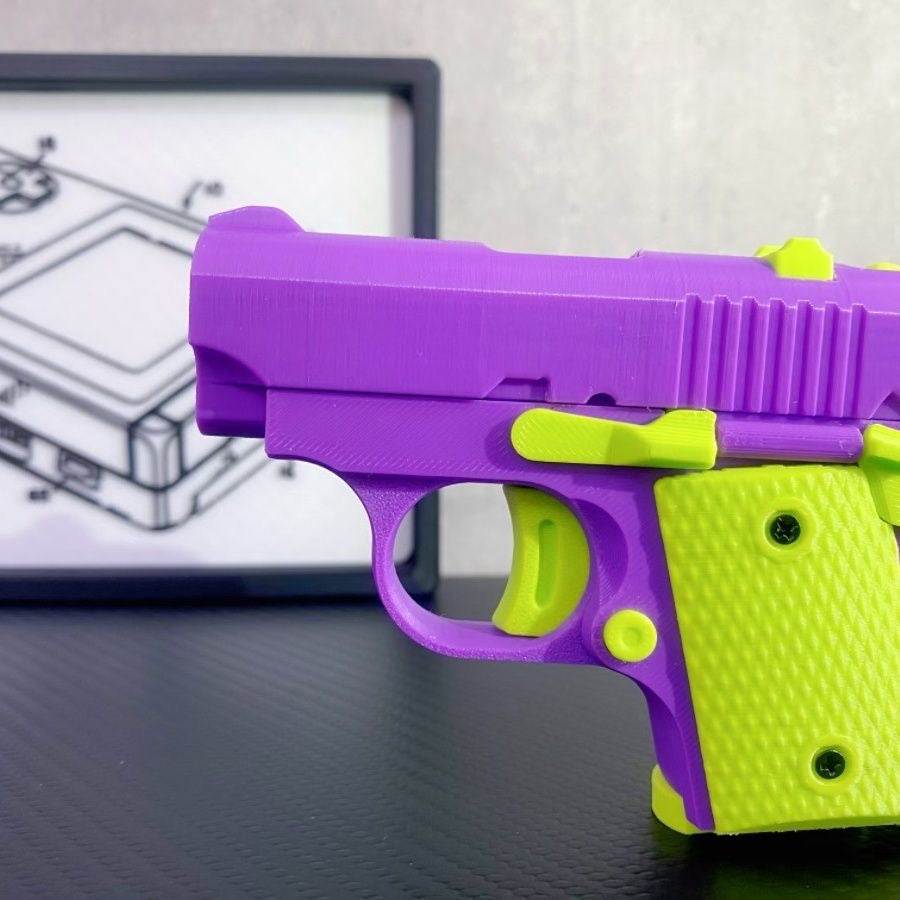 3D Printed Baby Mini M1911 Gravity Cub Jumping Small Knife Fidgets - BOOST TOYS