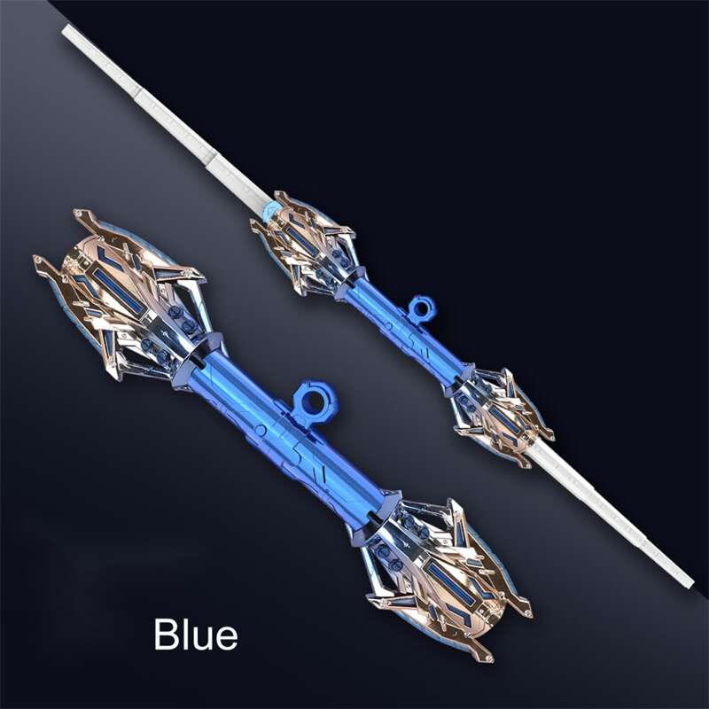 Double-head Rotatable Flash Lightsaber Telescopic Sword