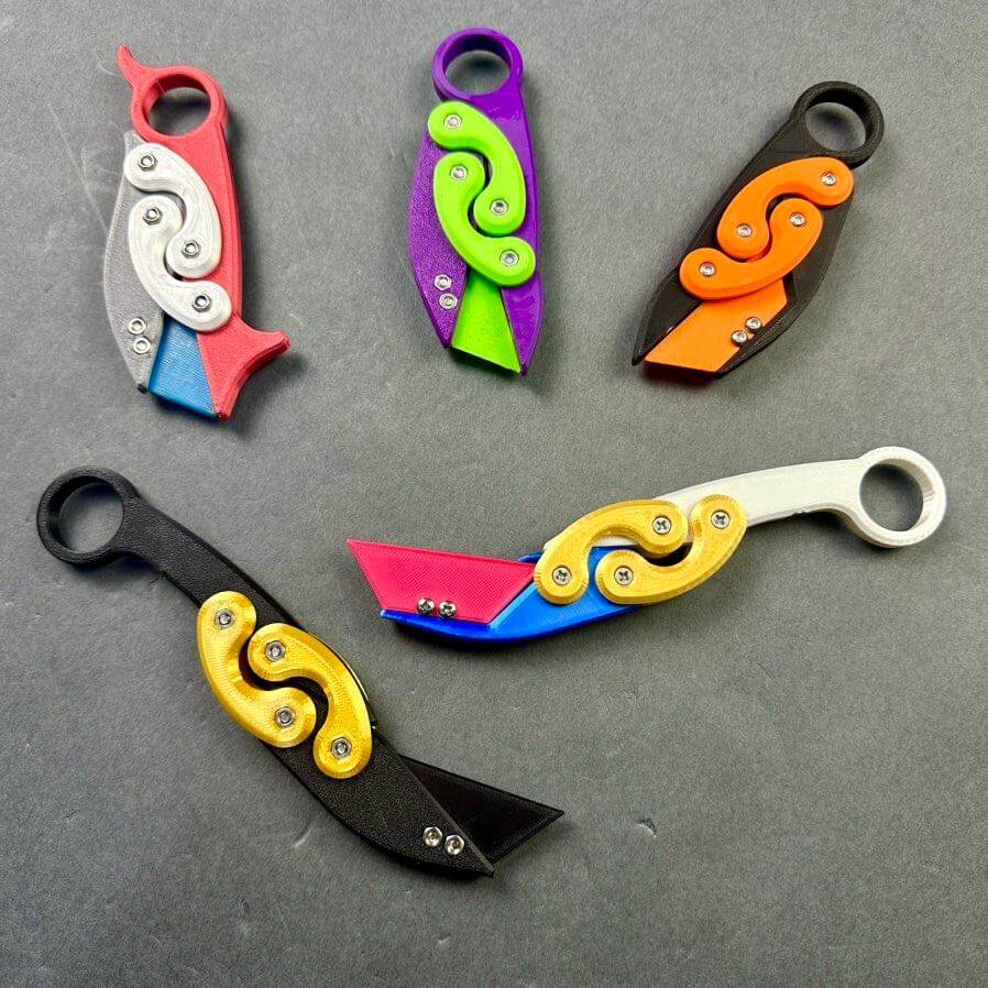 3D Printed Karambit Claw Neck Knife EDC Toys CSGO