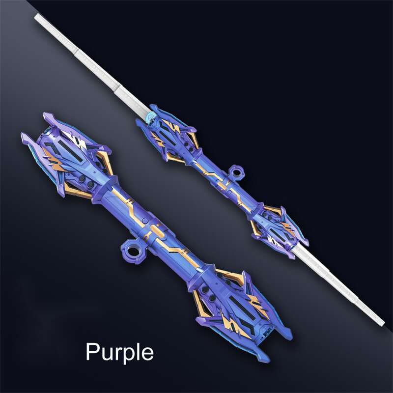 Double-head Rotatable Flash Lightsaber Telescopic Sword