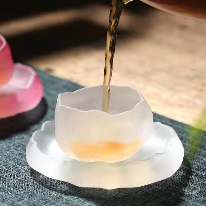 First Snow Coloured Glaze Transparent Teacup Coffee Cup - BOOST TOYS