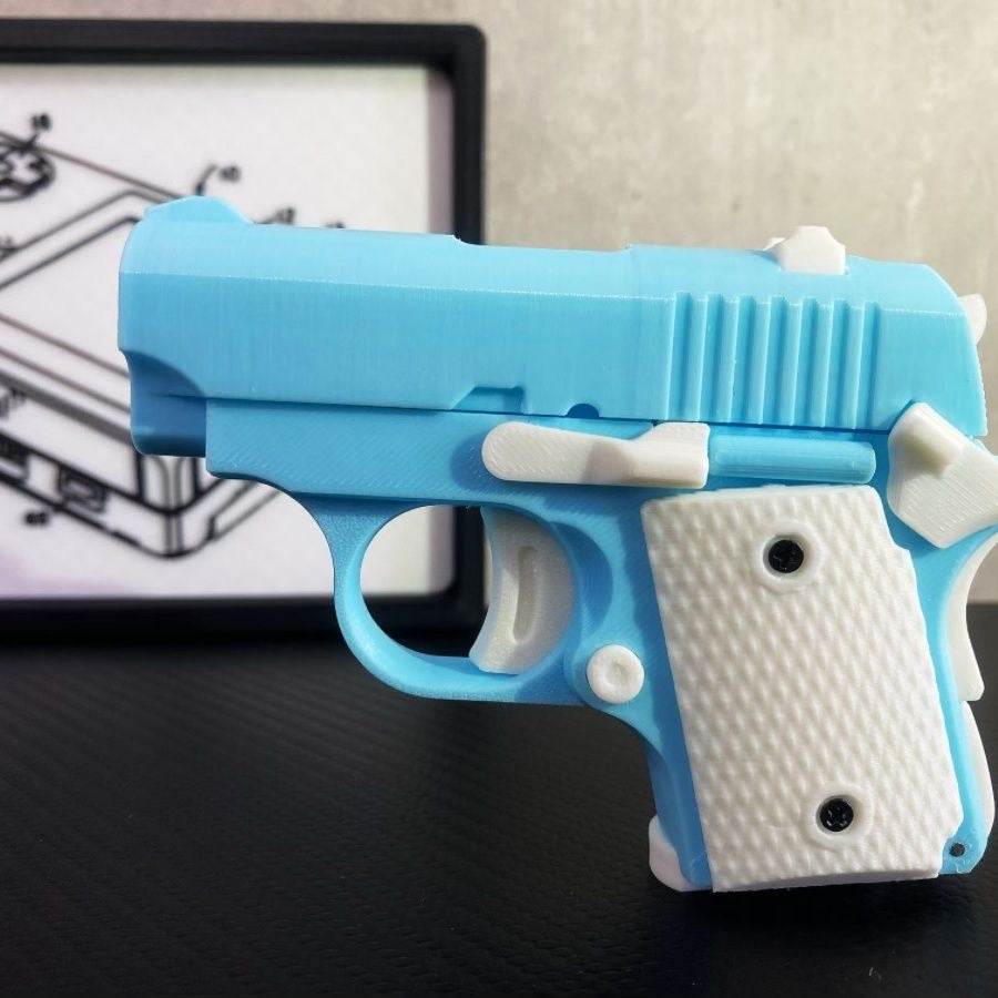 3D Printing Baby M1911 Gravity Cub Jumping Small Knife Fidgets - TOP BOOST TOYS