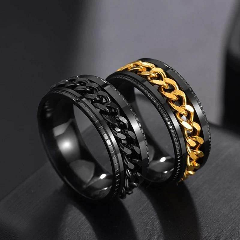 Stainless Steel Rotatable Fidget Rings Jewelry - BOOST TOYS