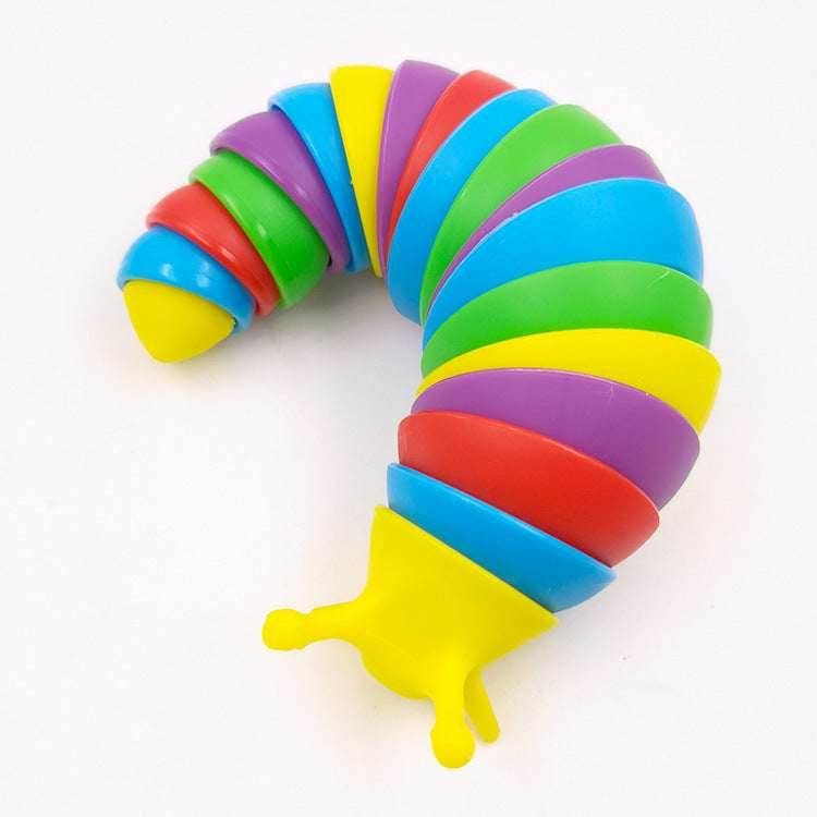 3D Printed Articulated Fidget Slug Toy Various Colors 