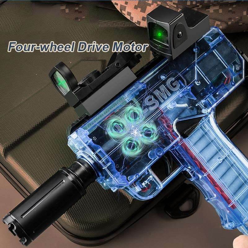 Plastic Toys Gun UZI Electric Burst Shooting Darts Bullets Game Boy Toy - BOOST TOYS