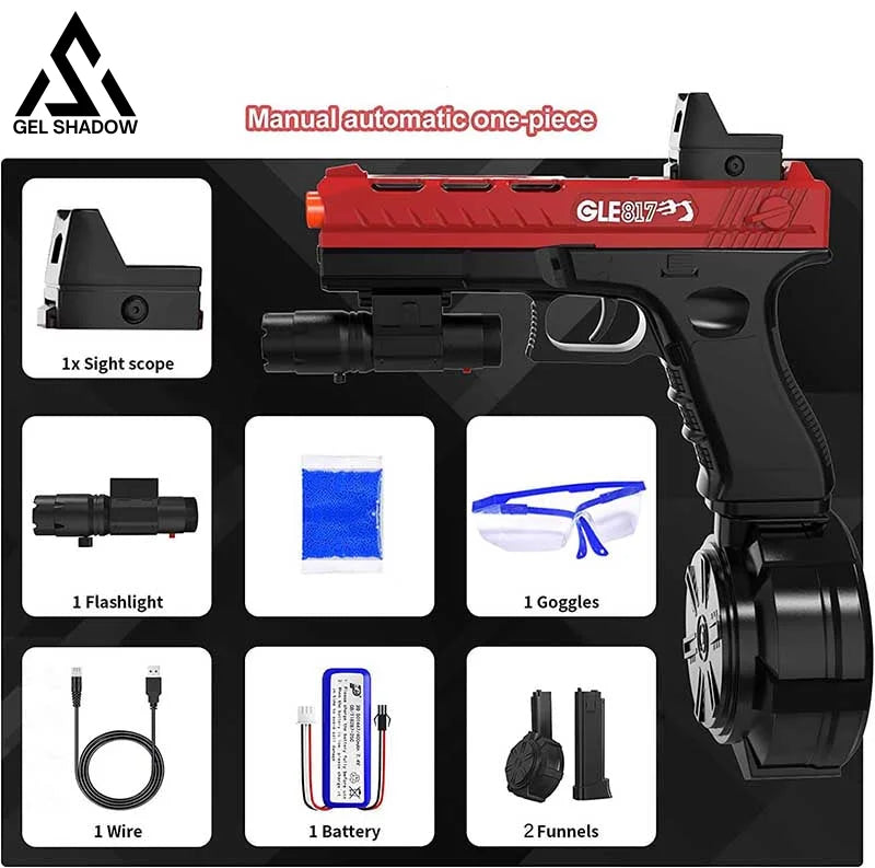 Gle 817 Glock Toy Gel Ball Blaster With Drum